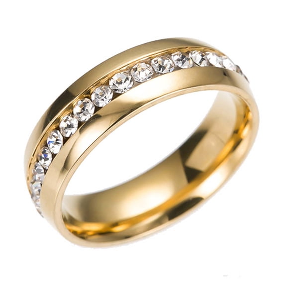 Unisex Stainless Steel Crystal For Men And Women Fashion Couple