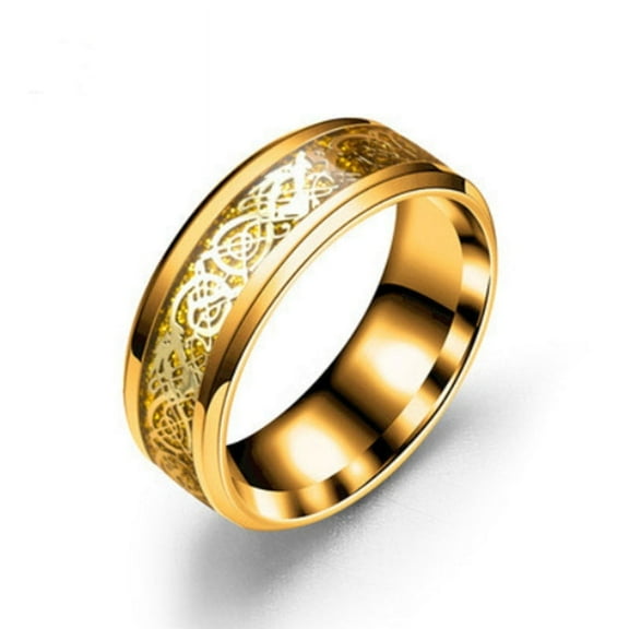Unisex Stainless Steel Dragon Ring: Geometric Design, European & American Style, Individually Packaged