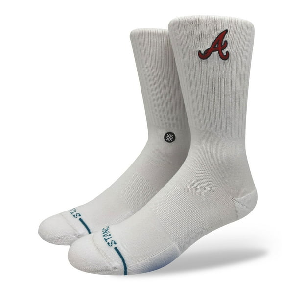 Unisex Stance Atlanta Braves White Crested Knit Crew Socks