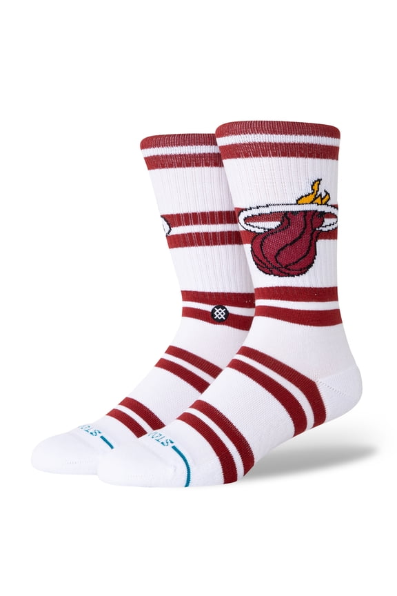 Unisex Stance Miami Heat Prep Stripe Crew Sock