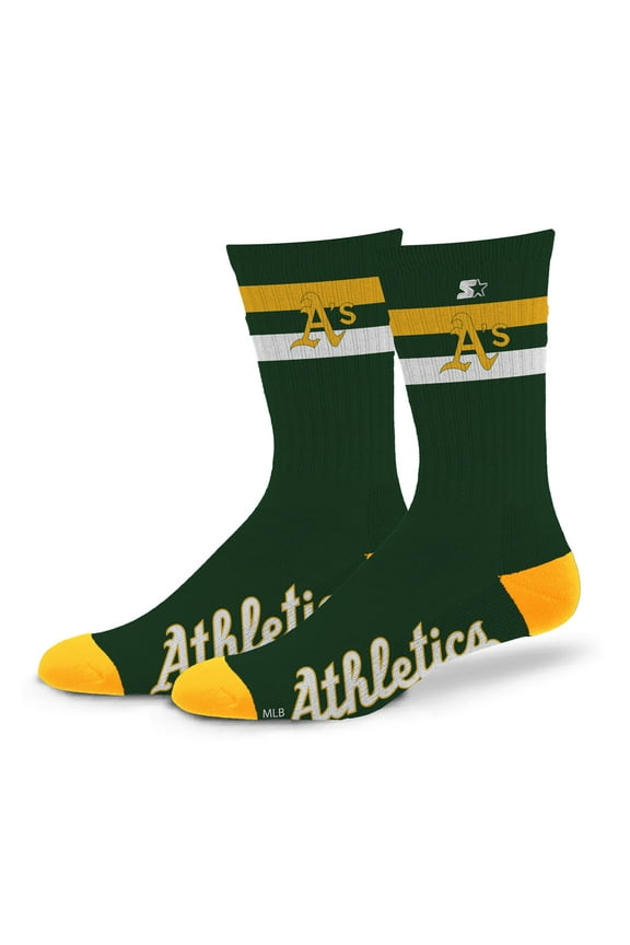 Unisex Starter Athletics Team Color Two-Stripe Crew Socks