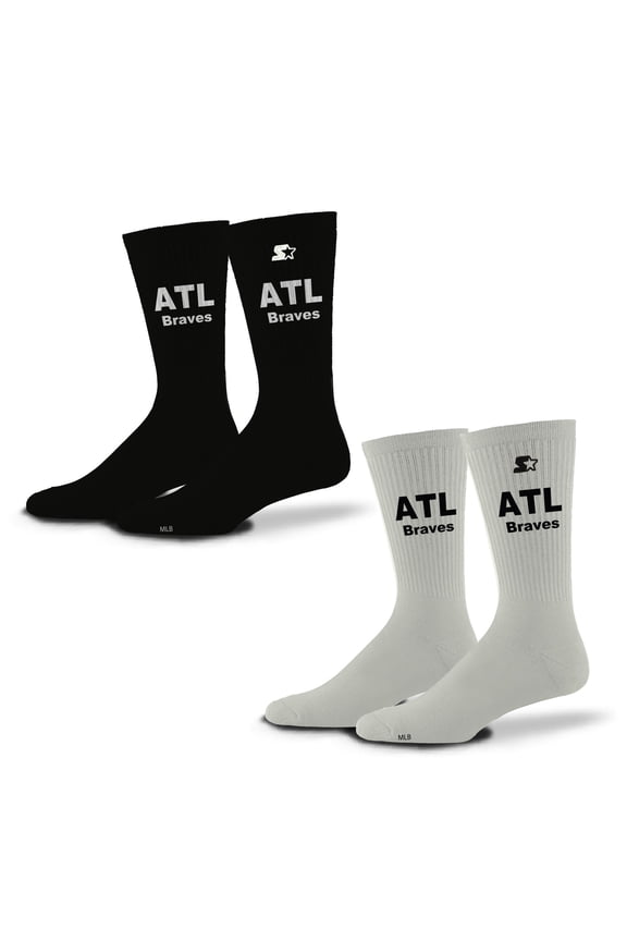 Unisex-Starter Atlanta Braves Assist Socks 2 Pack