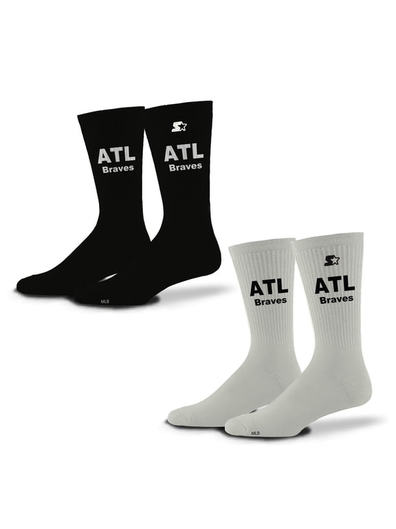 Unisex-Starter Atlanta Braves Assist Socks 2 Pack