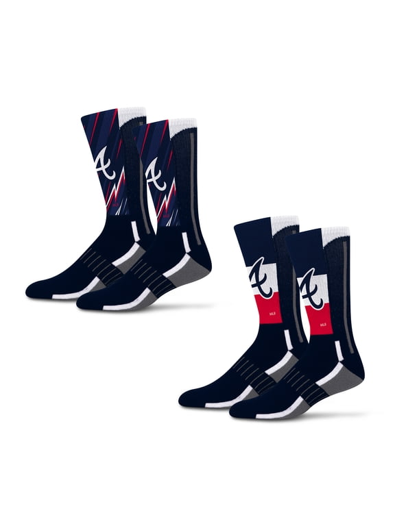 Unisex Starter Atlanta Braves Big Energy Neo Two-Pack Crew Socks Set