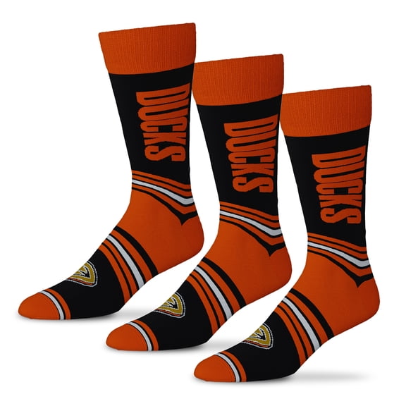 Unisex Starter Black Anaheim Ducks Rally Cry 3-Pack Socks Set