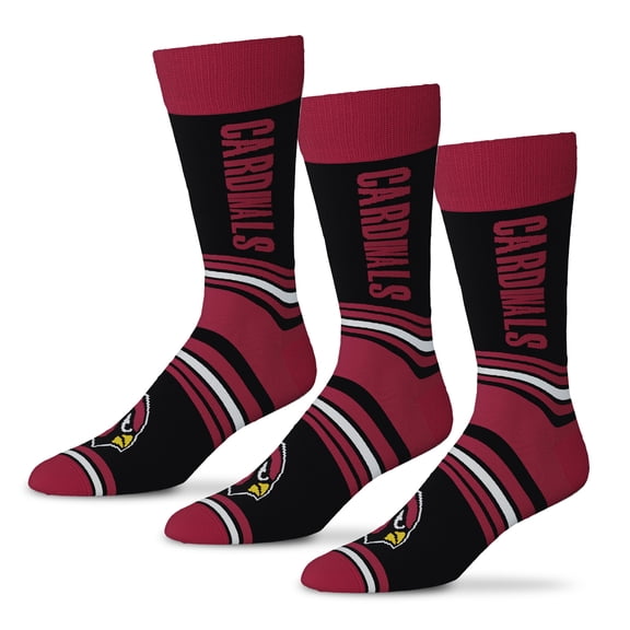 Unisex Starter  Black Arizona Cardinals Rally Cry 3-Pack Socks Set