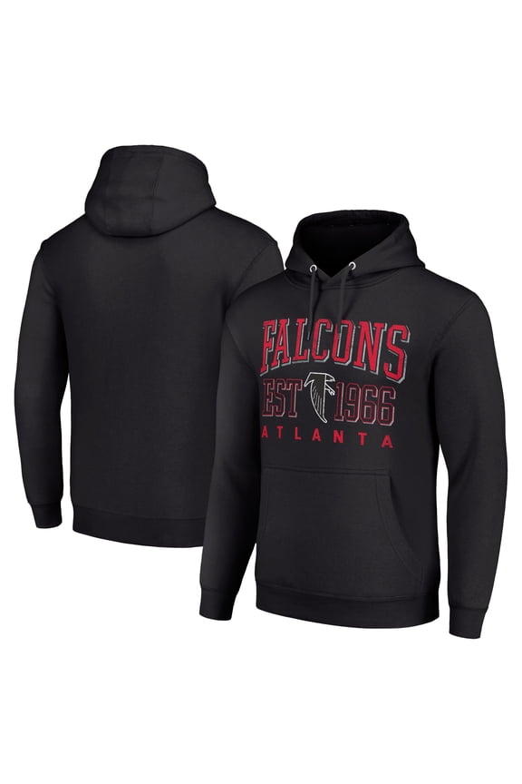 Unisex Starter Black Atlanta Falcons Throwback Logo Pullover Hoodie