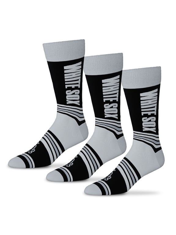 Unisex Starter Black Chicago White Sox Rally Cry 3-Pack Socks Set