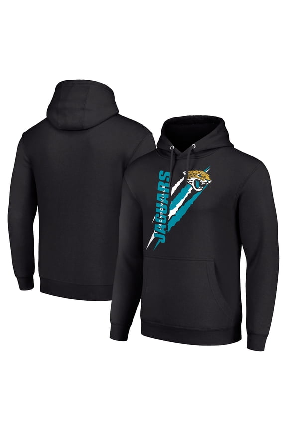 Unisex Starter Black Jacksonville Jaguars Color Scratch Fleece Pullover Hoodie