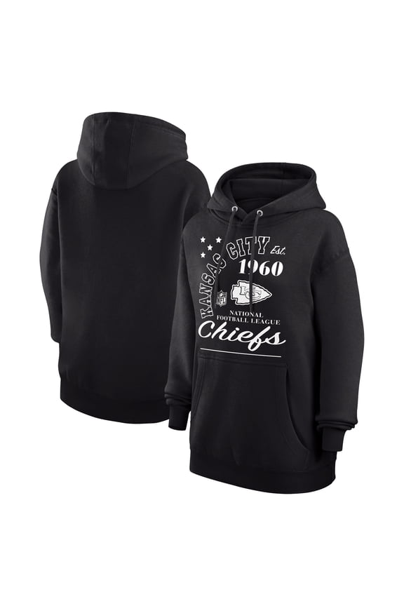 Unisex Starter Black Kansas City Chiefs Arch Team Fleece Pullover Hoodie