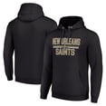 thumbnail image 1 of Unisex Starter Black New Orleans Saints Team Mesh Print Graphic Tri-Blend Pullover Hoodie, 1 of 3