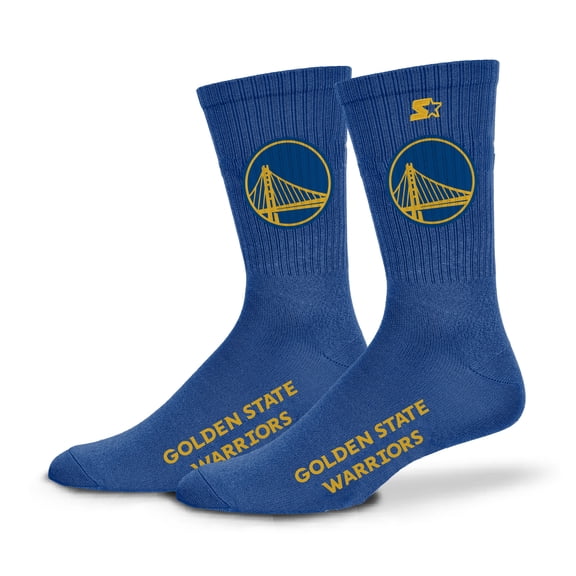 Unisex-Starter Blue Golden State Warriors Satin Crew Socks