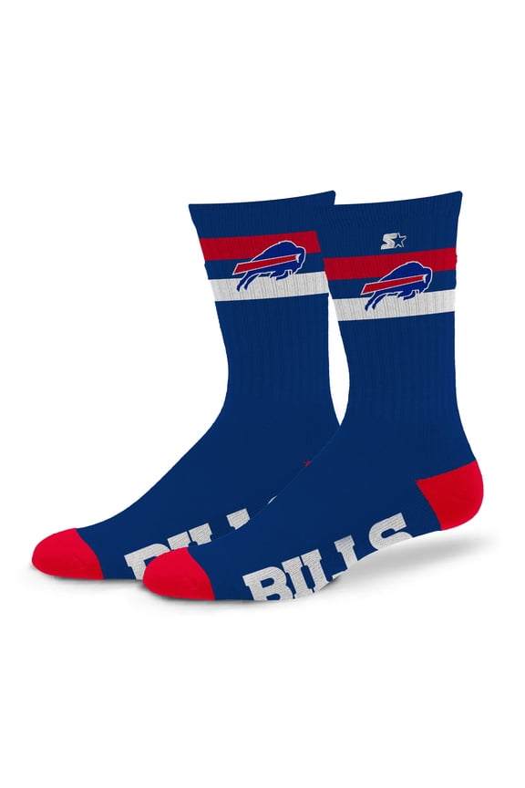 Unisex Starter Buffalo Bills Team Color Two-Stripe Crew Socks