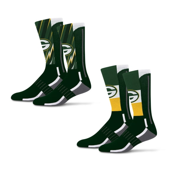 Unisex Starter Green Bay Packers Big Energy Neo Two-Pack Sock Set