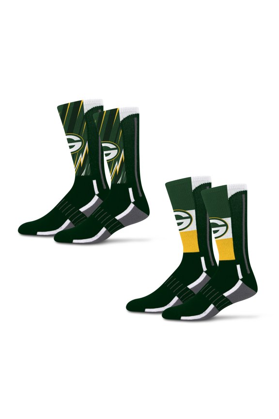Unisex Starter Green Bay Packers Big Energy Neo Two-Pack Sock Set