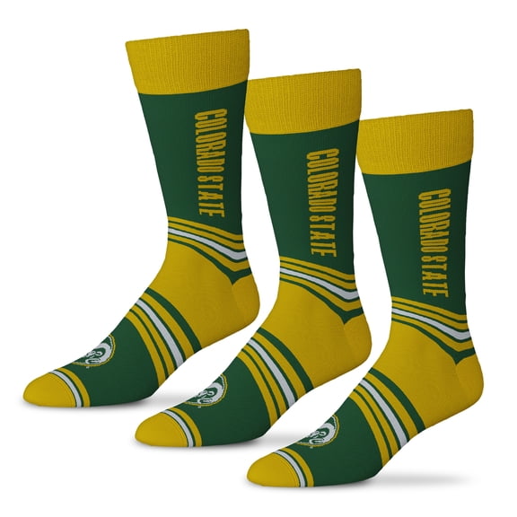 Unisex Starter Green Colorado State Rams Rally Cry 3-Pack Socks Set