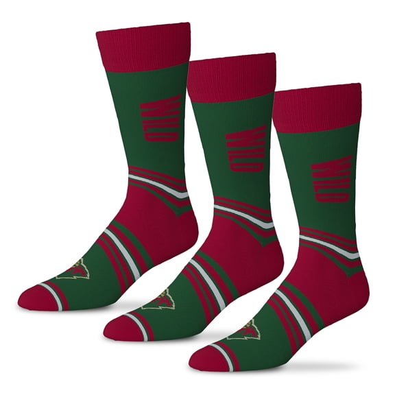 Unisex Starter  Green Minnesota Wild Rally Cry 3-Pack Socks Set