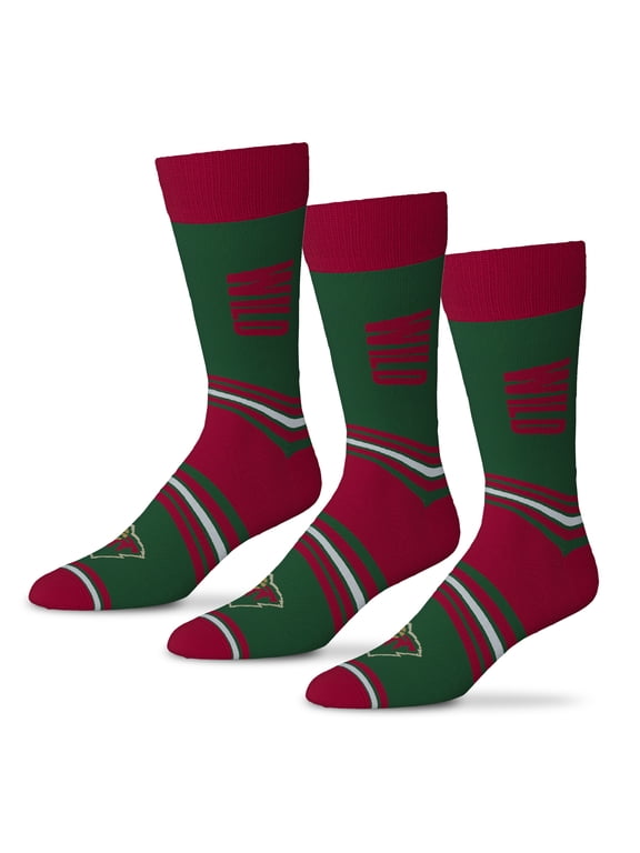 Unisex Starter Green Minnesota Wild Rally Cry 3-Pack Socks Set