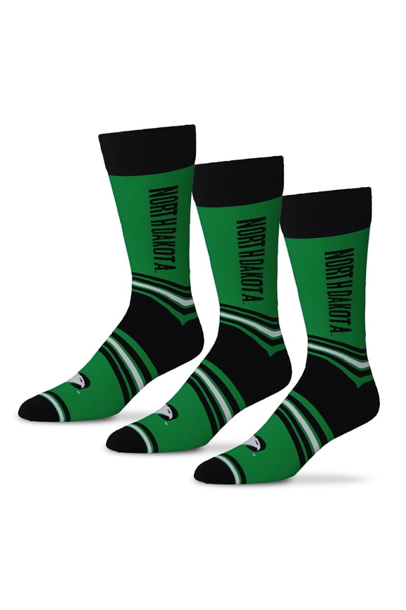 Unisex Starter Green North Dakota Rally Cry 3-Pack Socks Set
