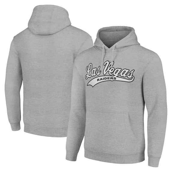 Unisex Starter Heather Gray Las Vegas Raiders Tailsweep Pullover Hoodie