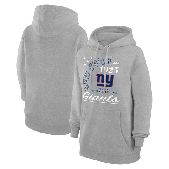 Unisex Starter  Heather Gray New York Giants Arch Team Fleece Pullover Hoodie