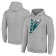 thumbnail image 1 of Unisex Starter Heather Gray Philadelphia Eagles Color Scratch Fleece Pullover Hoodie, 1 of 3