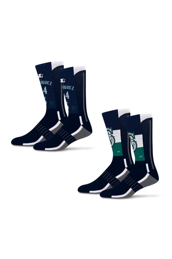 Unisex Starter Julio Rodriguez Seattle Mariners Jersey Arch Neo Two-Piece Sock Set