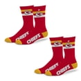 thumbnail image 1 of Unisex Starter Kansas City Chiefs Team Color 2-Stripe 2-Pack Crew Socks Set, 1 of 1