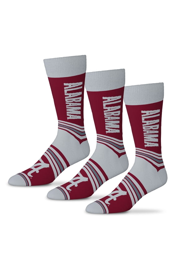 Unisex Starter Maroon Alabama Crimson Tide Rally Cry 3-Pack Socks Set