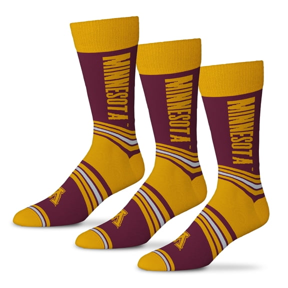 Unisex Starter  Maroon Minnesota Golden Gophers Rally Cry 3-Pack Socks Set