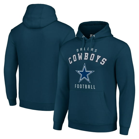 Unisex Starter Navy Dallas Cowboys Logo Pullover Hoodie