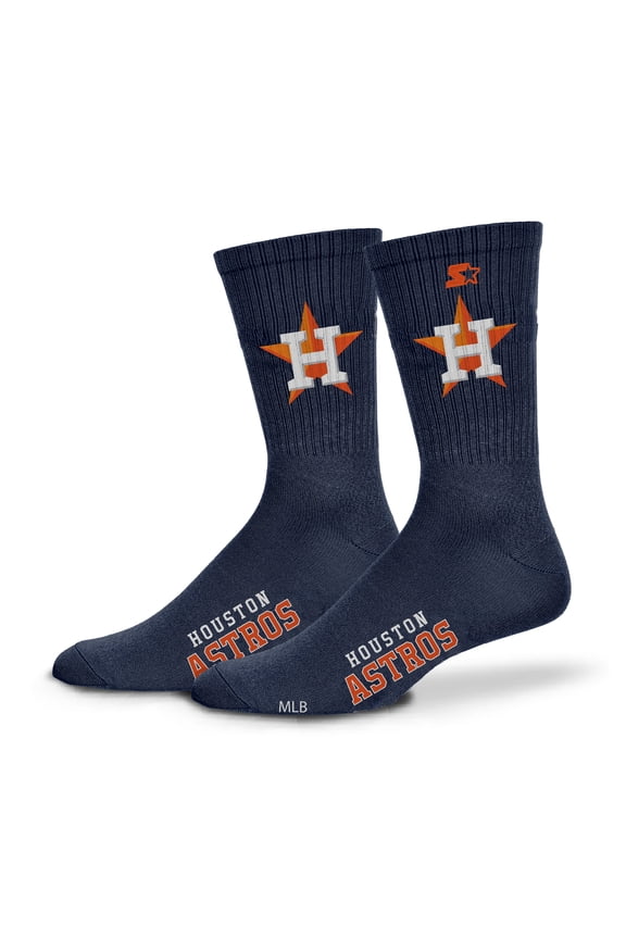 Unisex-Starter Navy Houston Astros Satin Crew Socks