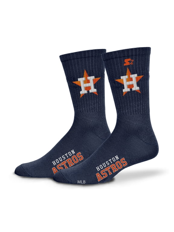 Unisex-Starter Navy Houston Astros Satin Crew Socks
