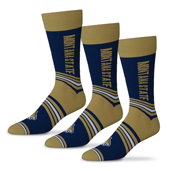 Unisex Starter  Navy Montana State Bobcats Rally Cry 3-Pack Socks Set