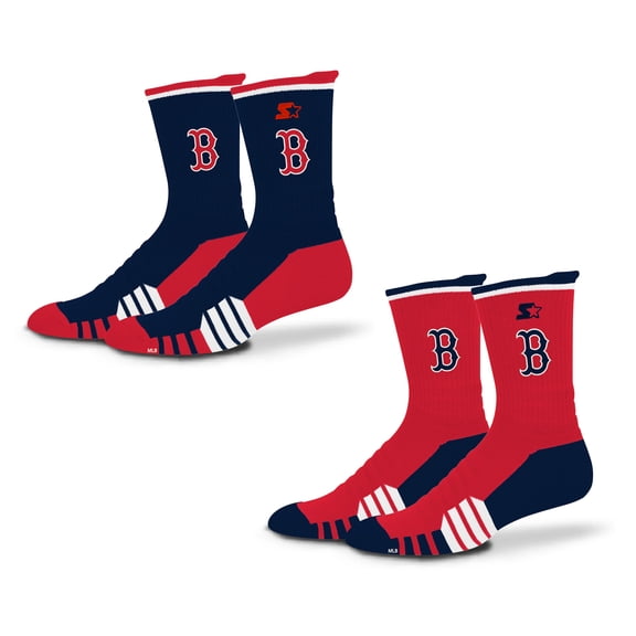 Unisex-Starter  Navy/Red Boston Red Sox Breakaway Crew Sock 2 Pack