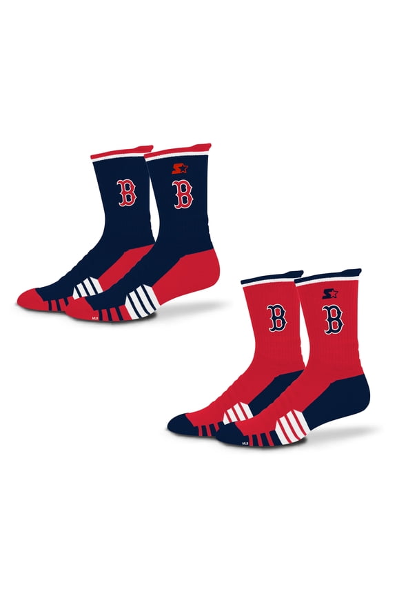 Unisex-Starter  Navy/Red Boston Red Sox Breakaway Crew Sock 2 Pack