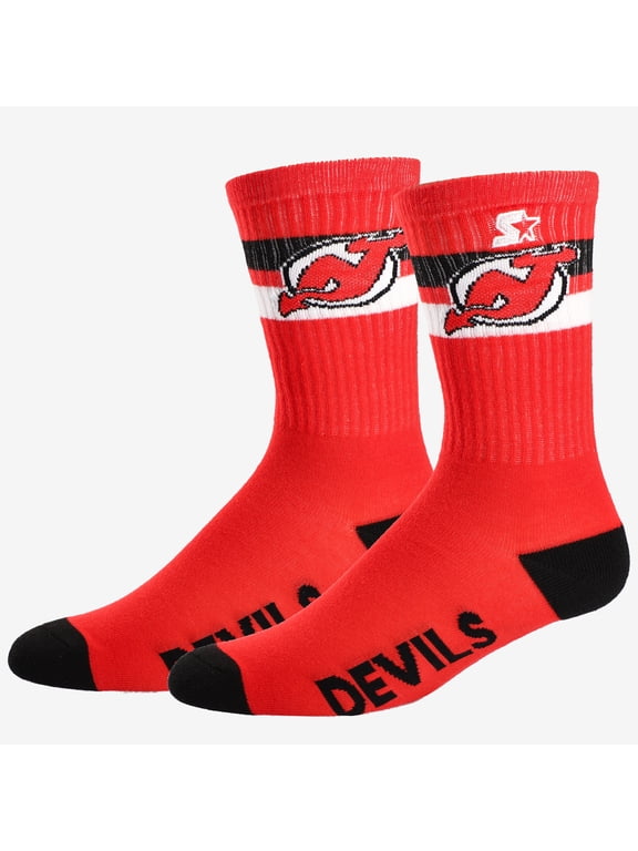 Unisex Starter New Jersey Devils Team Color Two-Stripe Crew Socks