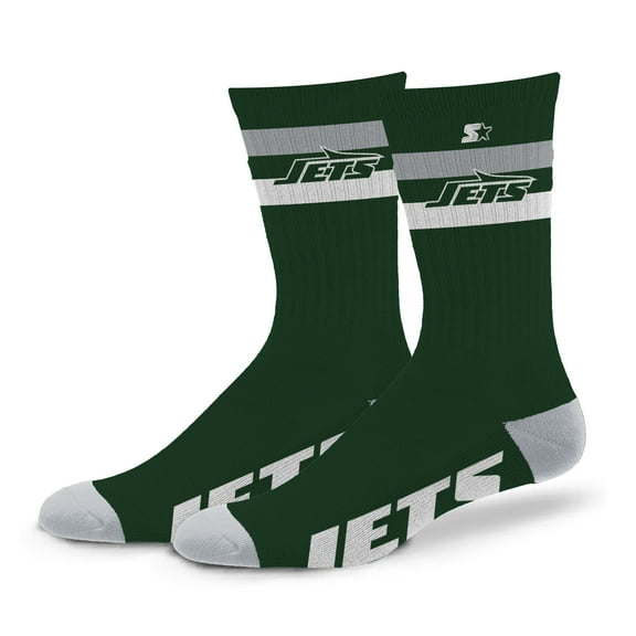 Unisex Starter New York Jets Team Color Two-Stripe Crew Socks