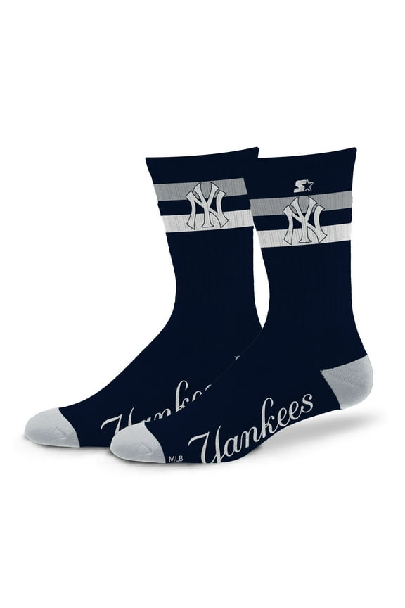 Unisex Starter New York Yankees Team Color Two-Stripe Crew Socks