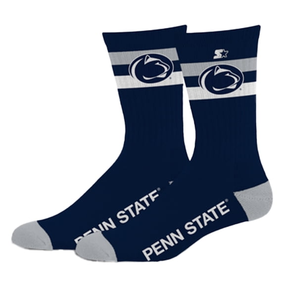 Unisex Starter Penn State Nittany Lions Team Color Two-Stripe Crew Socks