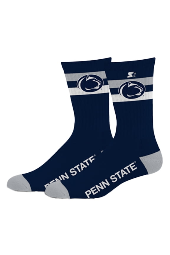 Unisex Starter Penn State Nittany Lions Team Color Two-Stripe Crew Socks