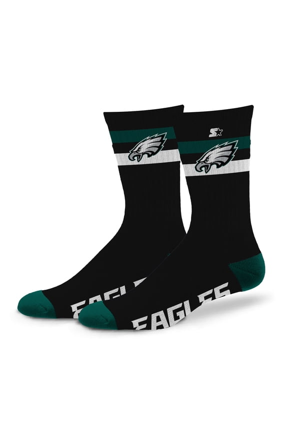 Unisex Starter Philadelphia Eagles Team Color Two-Stripe Crew Socks