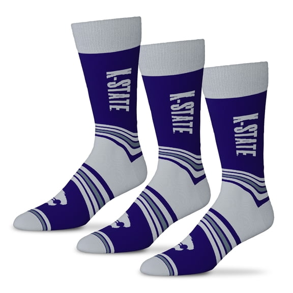 Unisex Starter Purple Kansas State Wildcats Rally Cry 3-Pack Socks Set
