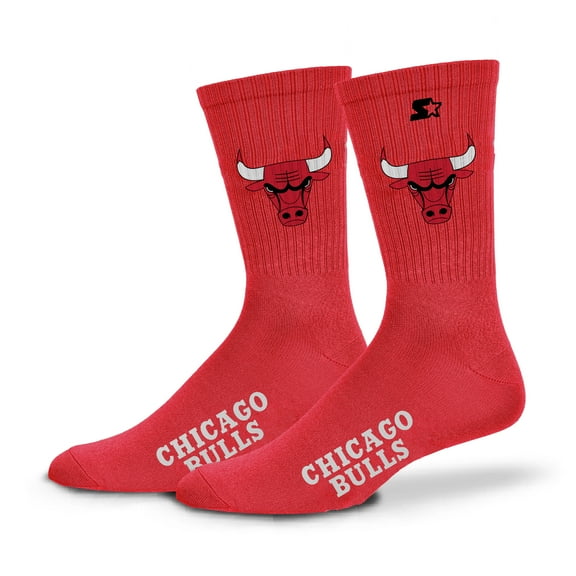 Unisex-Starter  Red Chicago Bulls Satin Crew Socks