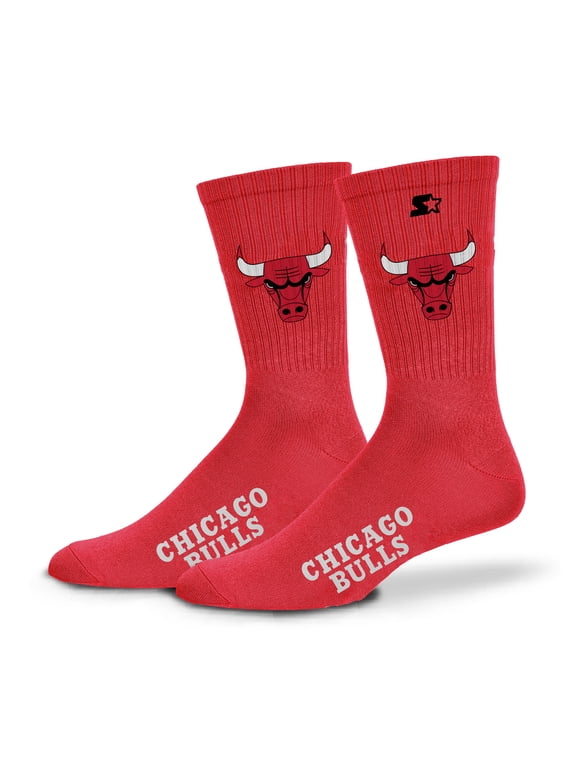 Unisex-Starter Red Chicago Bulls Satin Crew Socks
