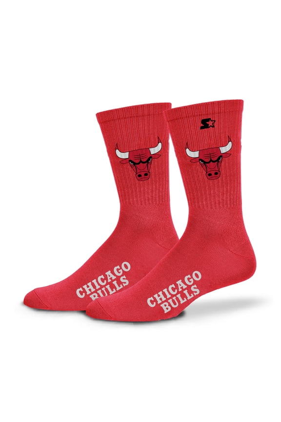 Unisex-Starter  Red Chicago Bulls Satin Crew Socks