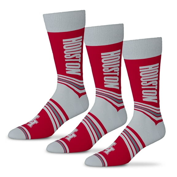 Unisex Starter  Red Houston Cougars Rally Cry 3-Pack Socks Set