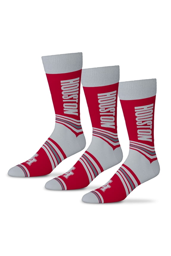 Unisex Starter Red Houston Cougars Rally Cry 3-Pack Socks Set