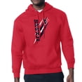 thumbnail image 1 of Unisex Starter Red Houston Texans Color Scratch Fleece Pullover Hoodie, 1 of 3