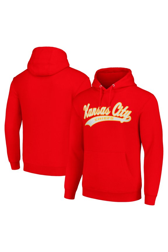 Unisex Starter Red Kansas City Chiefs Tailsweep Pullover Hoodie
